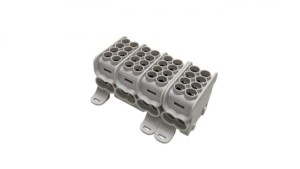 Blok dystrybucyjny - rozdzielczy HLAK 25 (MAG) 4P szary 2xAl/Cu 25mm+16mm 1000VAC/1500VDC MAG4254A00