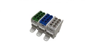Blok dystrybucyjny - rozdzielczy HLAK 25 (MAG) 3P szary, niebieski, zielony 2xAl/Cu 25mm+16mm 1000VAC/1500VDC MAG3251ABG