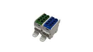 Blok dystrybucyjny - rozdzielczy HLAK 25 (MAG) 2P niebieski, zielony 2xAl/Cu 25mm+16mm 1000VAC/1500VDC MAG2251BG0