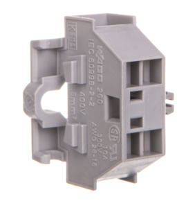 Złączka 4-przewodowa 1,5mm2 szara z mocowaniem śrubowym 260-331 /50szt./