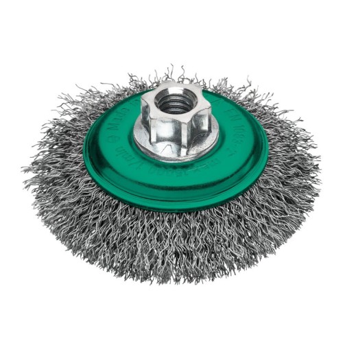 MILWAUKEE SZCZOTKA DRUCIANA DOCZOŁOWA M14 100x10 STAL NIERDZEWNA KARBOWANA 0.35-1szt.