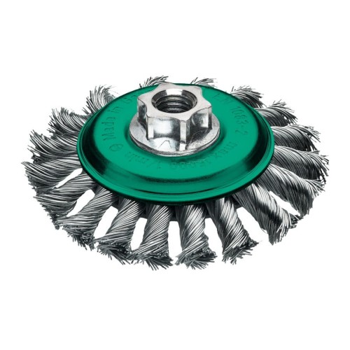 MILWAUKEE SZCZOTKA DRUCIANA STOŻKOWA M14 100x12 STAL NIERDZEWNA WIĄZANA 0.5-1szt.