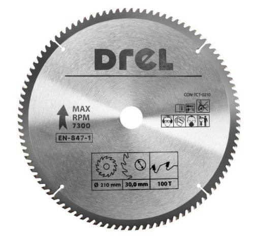 DREL PIŁA TARCZOWA WIDIOWA 210 x 30 mm, 100T, ALUMINIUM