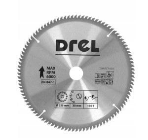 DREL PIŁA TARCZOWA WIDIOWA 255 x 30 mm, 100T, ALUMINIUM