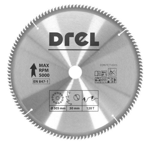 DREL PIŁA TARCZOWA WIDIOWA 305 x 30 mm, 120T, ALUMINIUM