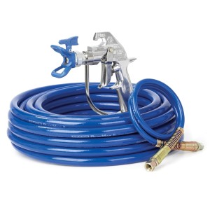 GRACO STANOWISKO MALARSKIE PISTOLET SILVER PLUS + WĄŻ BLUEMAX II 1/4" 15ft + KOŃCÓWKA BICZOWA 3ft