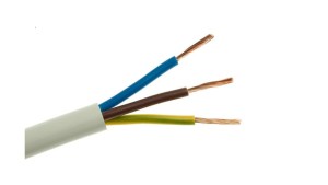 Przewód mieszkaniowy H03VV-F (OMY) 3x0,75 żo biały 300/300V /50m/