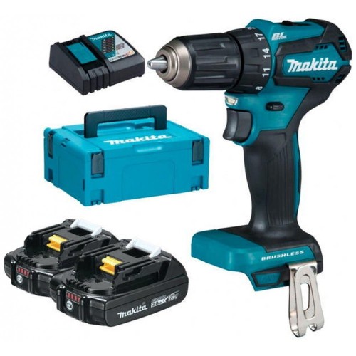 MAKITA WKRĘTARKA 18V DDF485RAJ 50/25Nm 2x2,0Ah BL