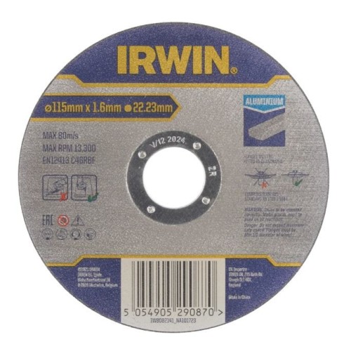 IRWIN TARCZA DO ALUMINIUM PŁASKA 115mmx 1,6mm x 22,23mm...