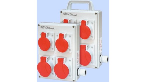 Rozdzielnica RSK-3 okablowana 2x16A 3P+N+Z 400V, 2x32A 3P+N+Z 400V IP44 940070