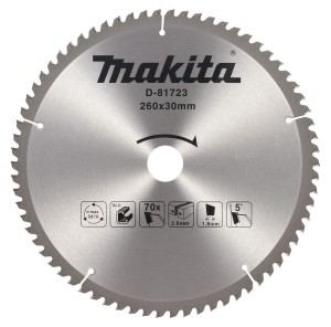 MAKITA PIŁA TARCZOWA 260x30mm; 70z DO ALUMINIUM