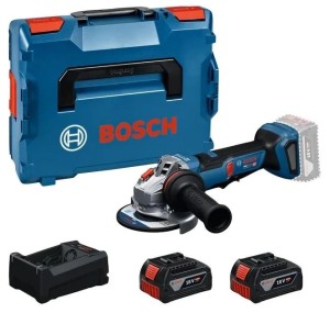 BOSCH SZLIFIERKA KĄTOWA  18V 125mm GWS 18V-11 PS 2x5,0Ah WŁĄCZNIK ŁOPATKOWY LB