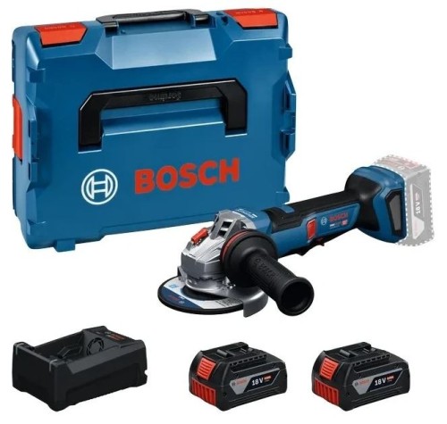 BOSCH SZLIFIERKA KĄTOWA  18V 125mm GWS 18V-11 PS 2x5,0Ah WŁĄCZNIK ŁOPATKOWY LB