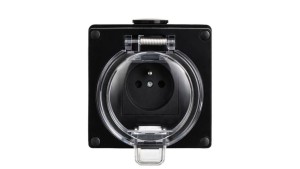 OYSTER IP66 gniazdo wtyczkowe w obudowie hermetycznej 16A/250V czarny 6185-09