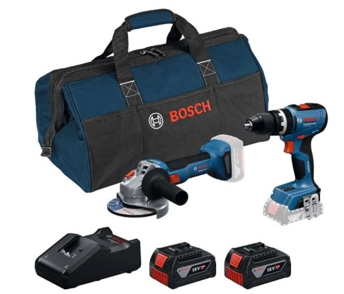 BOSCH ZESTAW COMBO 18V (GSB 18V-65, GWS 18V-8) 2x4,0Ah TORBA