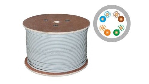 Kabel teleinformatyczny U/UTP kat.5e PVC Eca szary ALANTEC /500m/