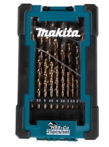 MAKITA ZESTAW WIERTEŁ DO METALU HSS-CO 25szt.