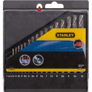 STANLEY WIERTŁA ZESTAW DO METALU 19szt. 1-10 mm