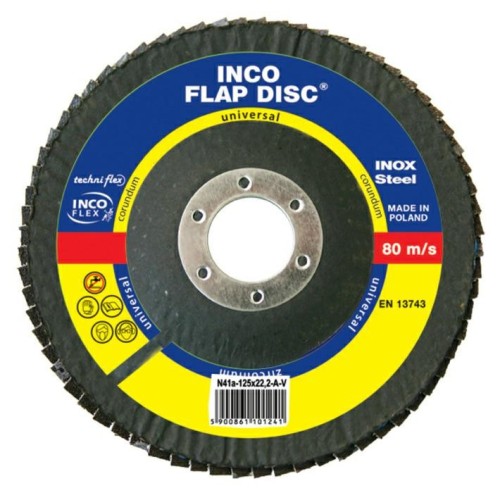 ŚCIERNICA LISTK.INCOFLEX NR  125 P 80 UNI ZIRCONIUM