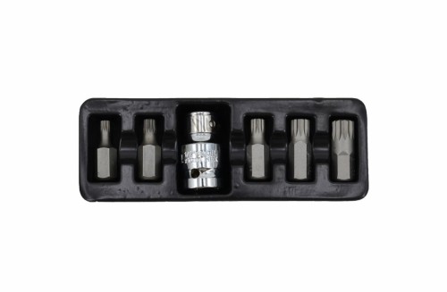 AWTOOLS KOŃCÓWKI SPLINE 6cz. M5-M12 + ADAPTER BLACK LINE