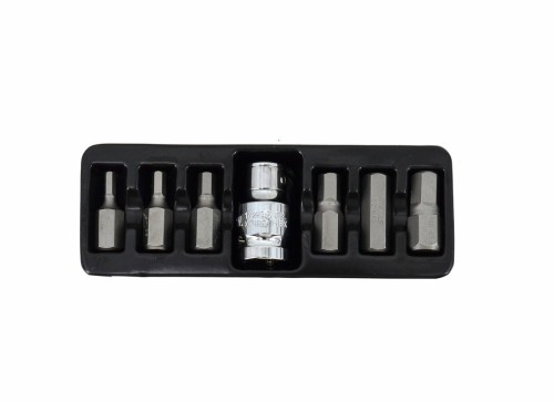 AWTOOLS KOŃCÓWKI IMBUS. 7cz. 4-12mm + ADAPTER BLACK LINE