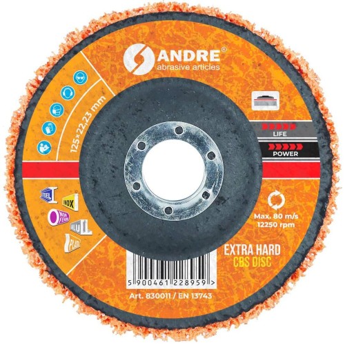 ANDRE KRĄŻEK SZLIFIERSKI CBS 125mm EXTRA HARD – ORANGE