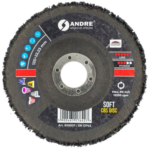 ANDRE KRĄŻEK SZLIFIERSKI CBS 125mm SOFT - BLACK