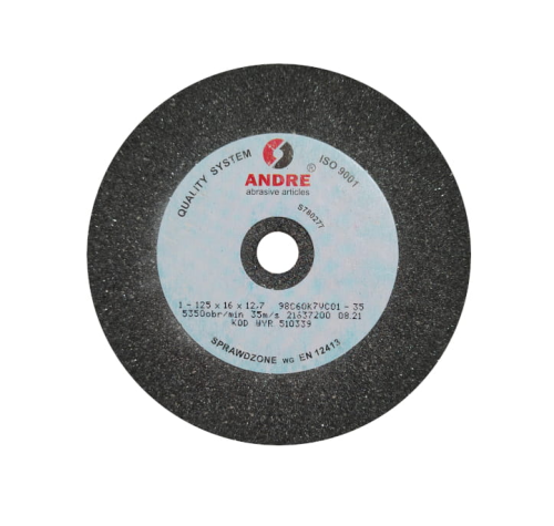ANDRE ŚCIERNICA PŁASKA 125mm x 16mm x 12,7mm 98C60K7VC01-35 CZARNA "TYP 1"