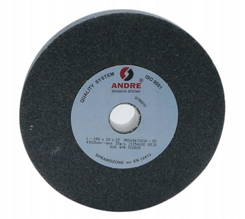 ANDRE ŚCIERNICA PŁASKA 150mm x 20mm x 20mm 98C60K7VC01-35 CZARNA "TYP 1"