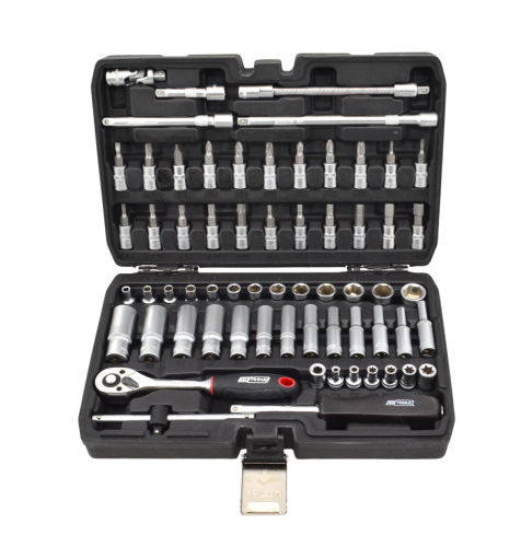 AWTOOLS ZESTAW KLUCZY   63el. 1/4" BLACK LINE
