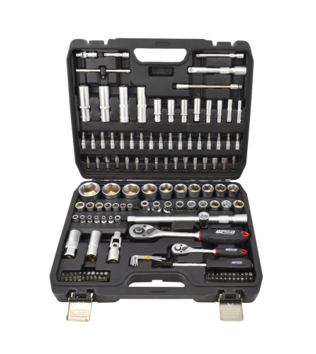 AWTOOLS ZESTAW KLUCZY  144el. 1/2" / 1/4" BLACK LINE