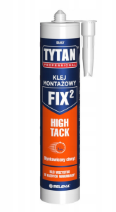 TYTAN KLEJ MONTAŻOWY BIAŁY FIX2 HIGH TACK 290ml PROFESSIONAL
