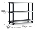 KETER REGAŁ 3 PÓŁKI 122x46x106cm