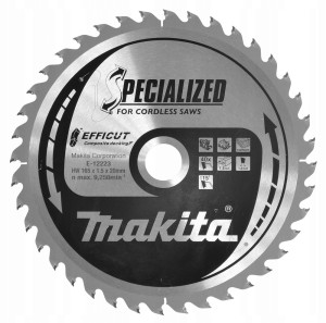MAKITA PIŁA TARCZOWA  165x20x40z EFFICUT DESKI KOMPOZYTOWE