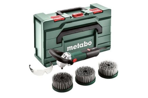 METABO POLERKA KĄTOWA PE 15-25 Set + 3 SZCZOTKI TALERZOWE WALIZKA