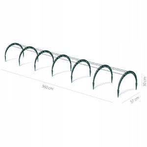 PROSPERPLAST TUNEL FOLIOWY IFLT2 360x57x30cm 4162g ZIELONY LEŚNY
