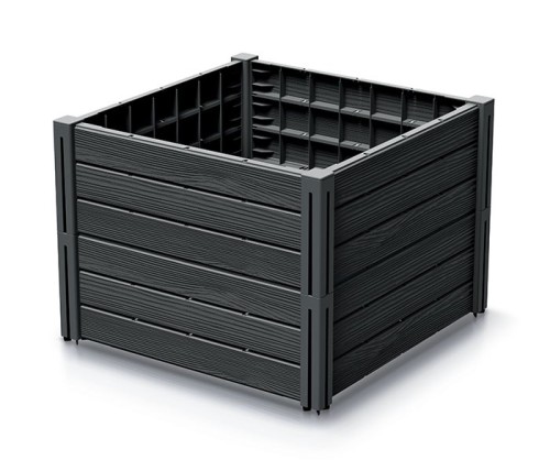 PROSPERPLAST WARZYWNIAK-RABATA OGRODOWA BASE PLANET 61,8x61,8x46cm ANTRACYT