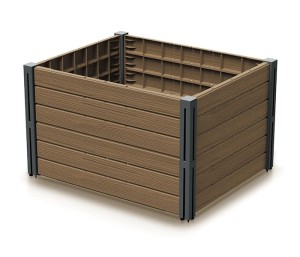 PROSPERPLAST WARZYWNIAK-RABATA OGRODOWA BASE PLANET 75,6x61,8x46cm BRĄZ