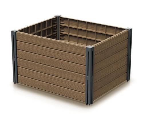 PROSPERPLAST WARZYWNIAK-RABATA OGRODOWA BASE PLANET 75,6x61,8x46cm BRĄZ