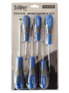 SILVER WKRĘTAKI   6szt