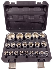 SILVER ZESTAW NASADEK SPLINE 21el. 12-KĄT. 1/2" 8-36mm