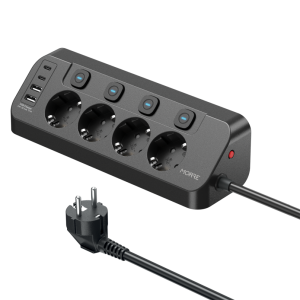 MORRE LISTWA ZASILAJĄCA 8w1 4GNIAZDA 2xUSB-C 2xUSB-A 12W 2M