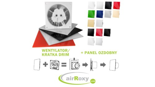 Wentylator ścienno-sufitowy dRim /łożysko kulkowe/ 100 MS z czujnikiem ruchu panele zamawiane osobno 01-065