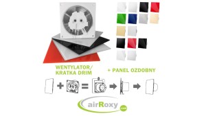 Wentylator domowy dRim 125 S ścienno-sufitowy w wersji standard z łożyskiem kulkowym/01-066