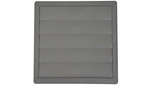 Kratka z żaluzją 170x170 średnica 100 szary 02-308