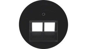 R.x Płytka czołowa do gniazda przyłączeniowego UAE 2-kr czarny WLF1008BG