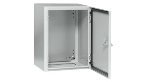 Obudowa metalowa 500x400x200 IP 65 IK10 RAL 7035 z płytą montażową stalową GEP-00181