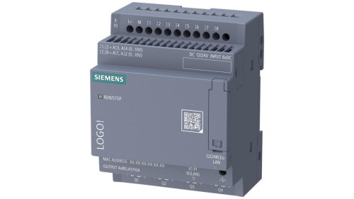 Moduł logiczny 12/24RCEo bez wyświetlacza 12/24V DC Ethernet MQTT 800 bloków LOGO! 9 6ED1052-2MD08-0BA3