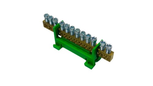 Listwa zaciskowa uziemiająca PE12 kolor zielony 12x16mm MAD0012G33