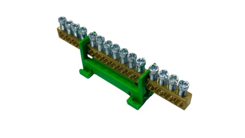 Listwa zaciskowa uziemiająca PE15 kolor zielony 15x16mm MAD0015G33